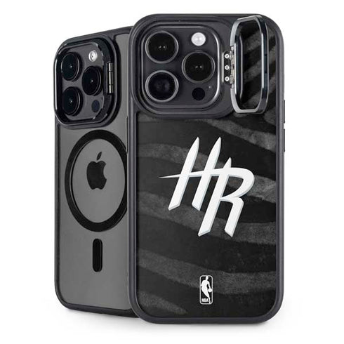 NBA Houston Rockets Black Animal Print iPhone 16 Pro Kickstand Case
